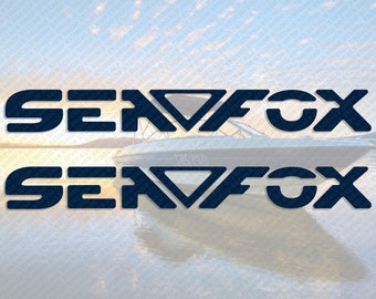 Sea Fox Boat Logo Decal Set of 2 x 45"