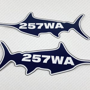 Set di adesivi con logo per barca Sea Fox 257WA da 2 x 8,25"