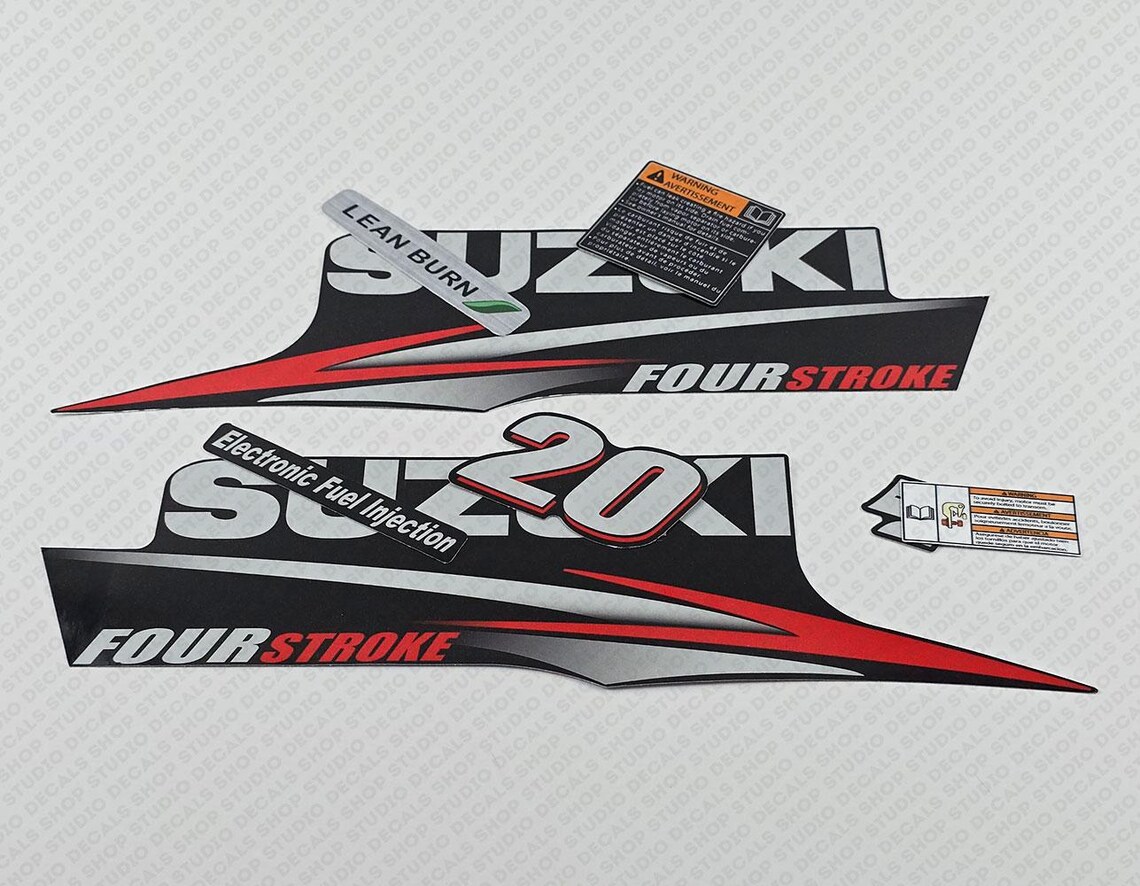 Suzuki DF20 20hp Four Stroke - 2010 - 2013 Outboard Engine Decals ...