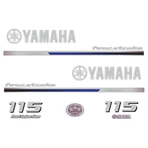 Yamaha 115 HP Four Stroke 2013 outboard engine decals sticker set reproduction
