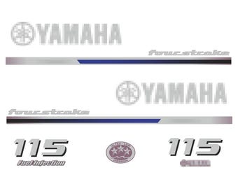 Yamaha 115 HP Four Stroke 2013 outboard engine decals sticker set reproduction