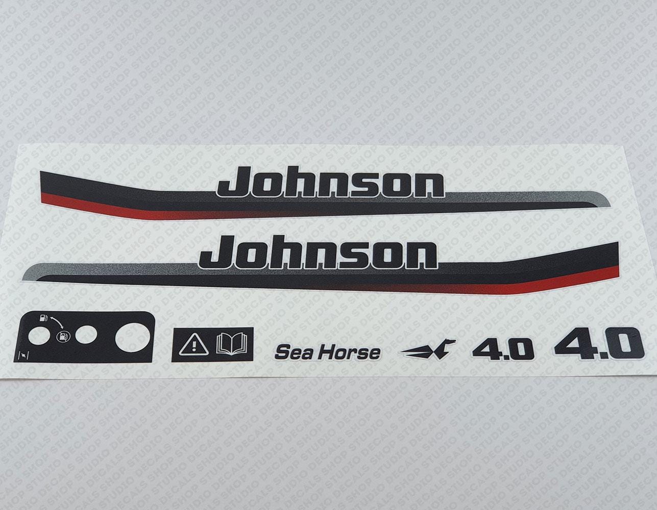 Johnson 4.0HP Two Stroke 1997-1998 Outboard Engine Decals Sticker
