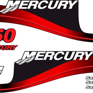 Jeu d&#39;autocollants pour moteurs hors-bord Mercury 150 ch SaltWater Edition