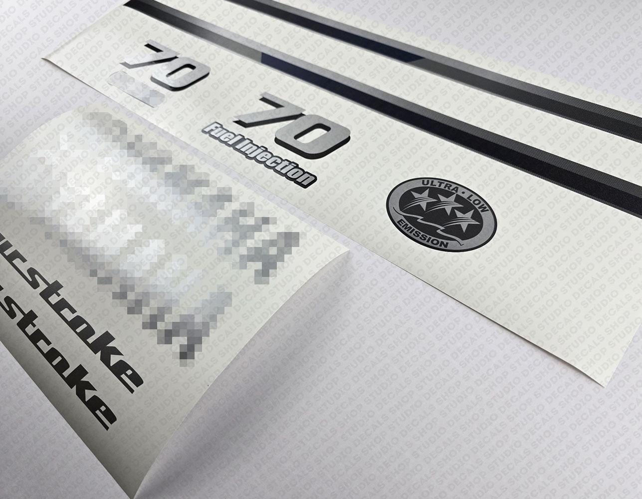 Yamaha 70 HP Four Stroke 2013 Outboard Engine Decals Sticker Set ...