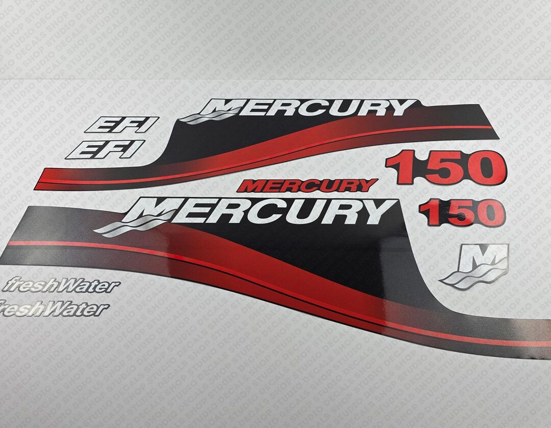 Mercury 150hp EFI Freshwater Outboard Engine Decals Sticker Set - Etsy