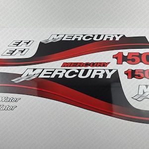 Jeu d&#39;autocollants pour moteur hors-bord Mercury EFI Freshwater 150 ch