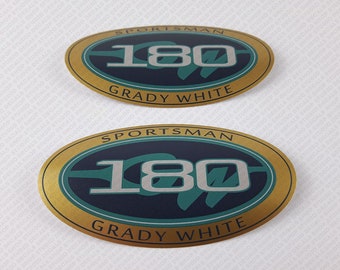 Grady White 180 Sportsman Decals 5" x 2.7" 2pcs.