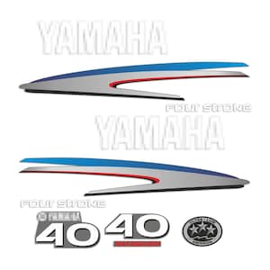Yamaha 40 HP Four Stroke outboard engine decals sticker set reproduction