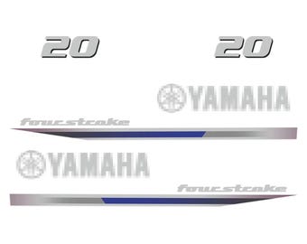 Yamaha 20 HP Four Stroke 2013 outboard engine decals sticker set reproduction