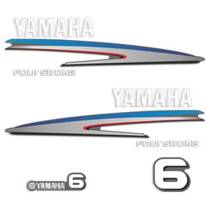 Yamaha 6 HP Four Stroke outboard engine decals sticker set reproduction