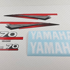 Yamaha  70 HP Two Stroke outboard engine decals sticker set reproduction
