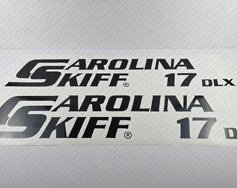 Carolina Skiff 17 DLX Boat Logo Decals Set of 2 x 40"