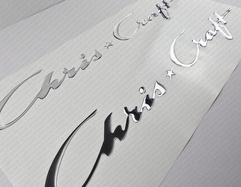Chris Craft Boat Logo Chrome Raised Domed 3D Decal Set of 2 - Etsy