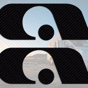 Adria Logo A Letter set of 2 decals sticker set reproduction