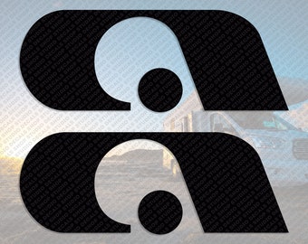 Adria Logo A Letter set of 2 decals sticker set reproduction
