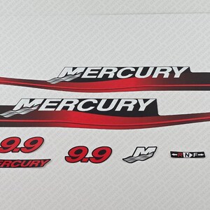 Mercury 9,9 pk tweetaktmotorstickers 1999-2006 stickerset reproductie reproductie