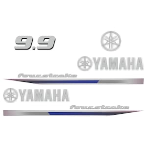 Yamaha 9.9 HP Four Stroke 2013 outboard engine decals sticker set reproduction