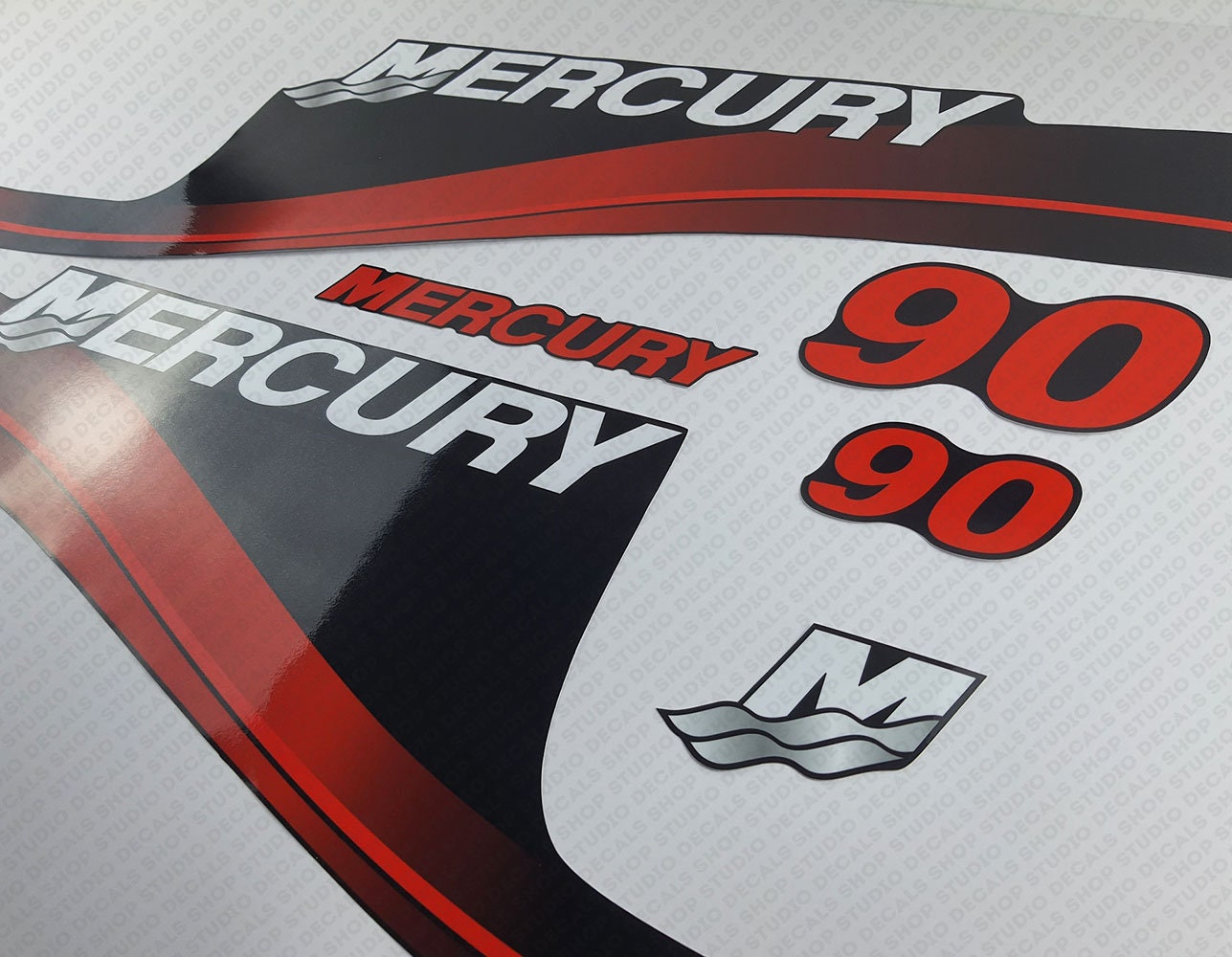 kit stickers MERCURY 90cv Optimax serie 1 autocollant