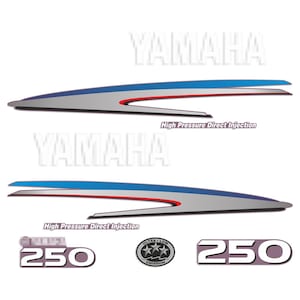 Yamaha  250 HP HPDI Two Stroke outboard engine decals sticker set reproduction