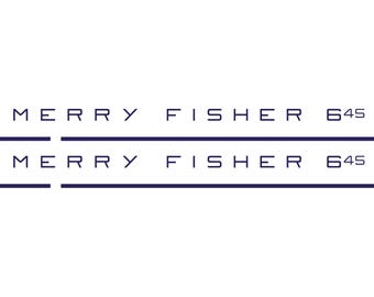 Jeanneau Merry Fisher 645 Decals Set 260cm x 4cm 2pcs.
