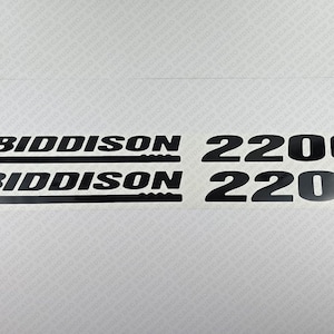 Biddison 2200 Boat Logo Decals Set of 2 x 43&quot;