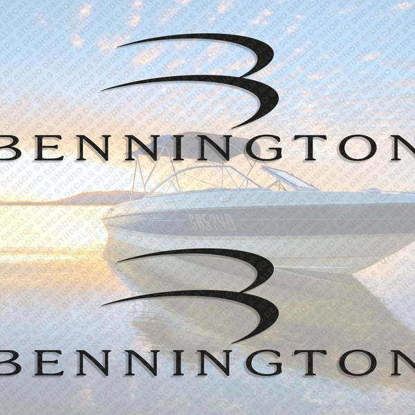 Bennington Boat Logo Decals Set of 2 x 22"