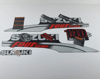 Suzuki DF140 140hp Four Stroke - 2003 - 2009 outboard engine decals sticker set reproduction