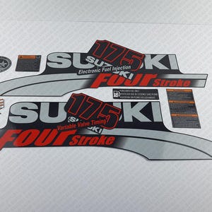 Suzuki DF175 175hp Four Stroke - 2003 - 2009 outboard engine decals sticker set reproduction
