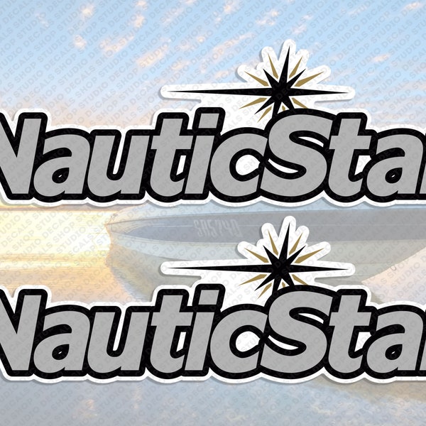 Nautic Star Boat Logo Decal Set of 2 x 27"