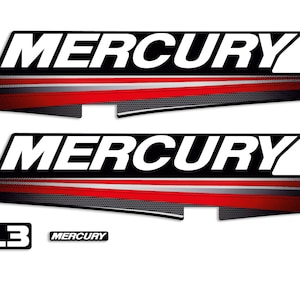 Mercury 3.3 HP Two Stroke New Model outboard engine decals sticker set reproduction