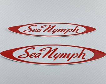 Sea Nymph Boat Logo Oval Decal Set of 2