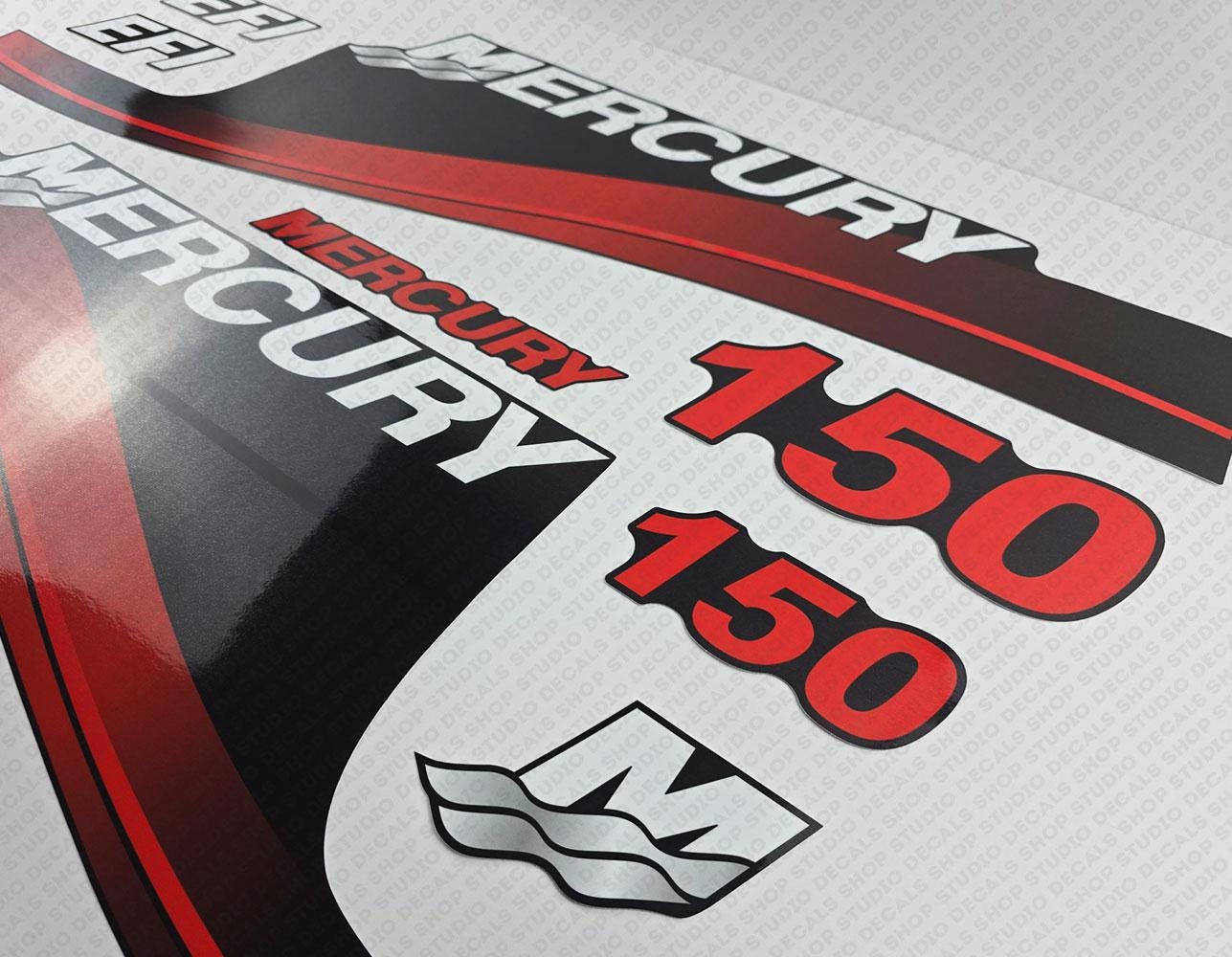 Mercury 150hp EFI Freshwater Outboard Engine Decals Sticker Set - Etsy