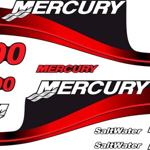 1996-1999 MERCURY 200 hp EFI Decal Set 808554A96