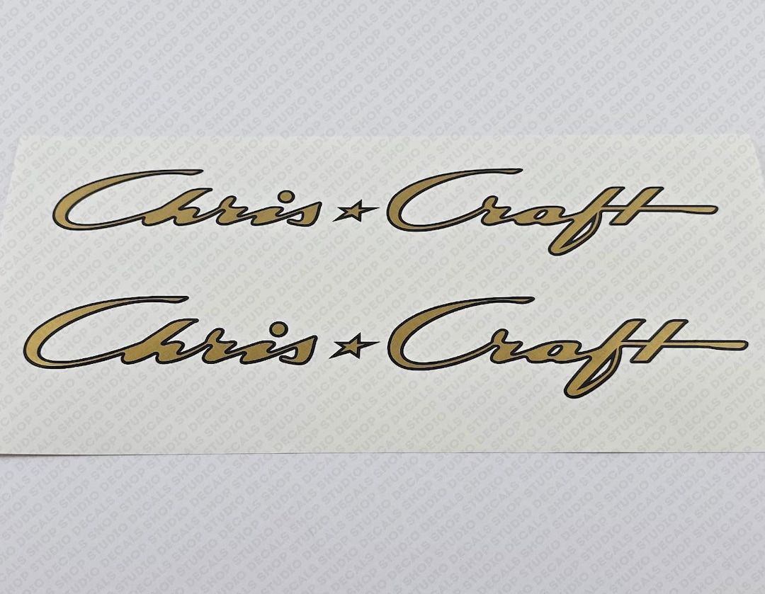 Chris Craft Boat Logo Gold Decals Set of 2 - Etsy
