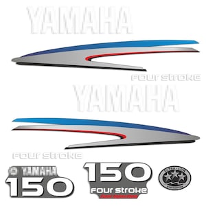 Yamaha 150 HP Four Stroke outboard engine decals sticker set reproduction