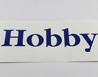 Hobby Lettering Decal sticker reproduction