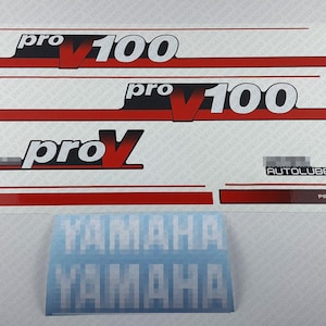 Yamaha 100 HP Two Stroke ProV 1994-1995 outboard engine decals sticker set reproduction