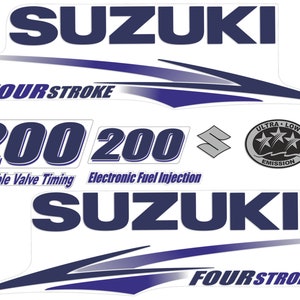 Suzuki DF250 250hp Four Stroke 2010-2013 outboard engine decals sticker set reproduction