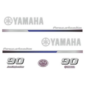 Yamaha 90 HP Four Stroke 2013 outboard engine decals sticker set reproduction