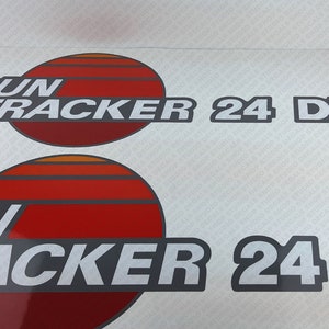 Sun Tracker 24 DL ポンツーンボート ロゴ デカール 2枚セット x 31インチ