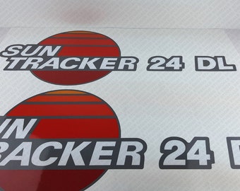 Sun Tracker 24 DL Pontoon Boat Logo Decal Set of 2 x 31"