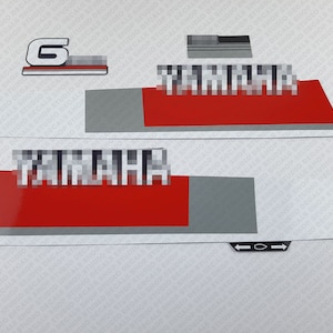 Yamaha 6 HP Two Stroke outboard engine decals sticker set reproduction