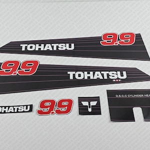 Tohatsu 9.9 HP 1990-2002 outboard engine decals sticker set reproduction