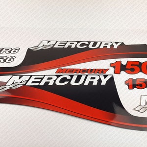 Mercury 150hp XR6 outboard engine decals sticker set