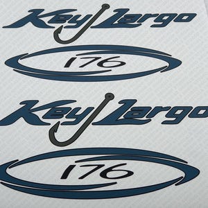 Key Largo 176 Center Console Boat Decal Set of 2 x 11&quot;