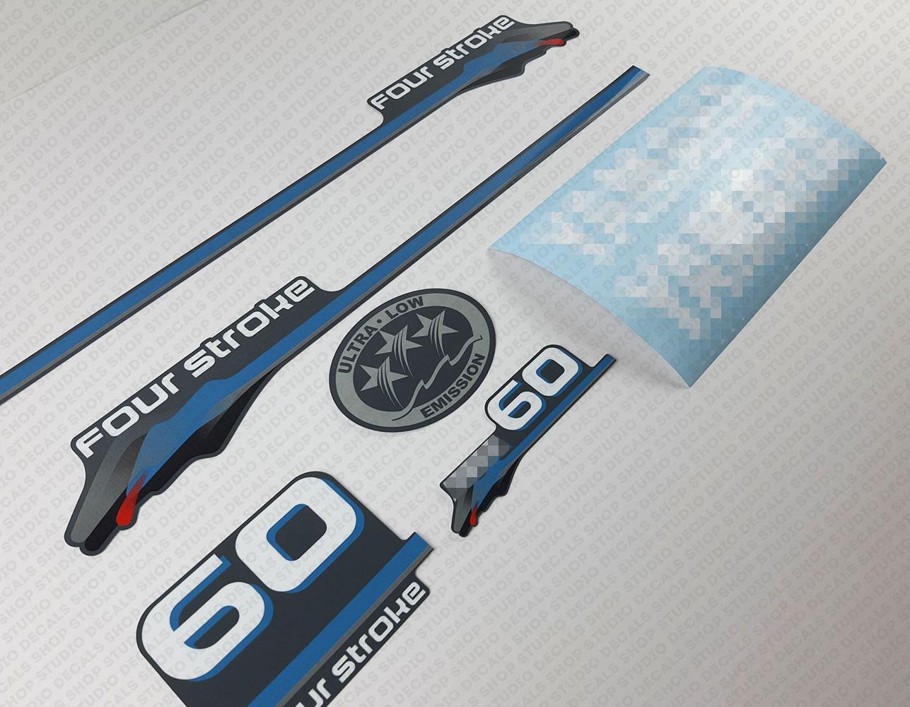 Avery Yamaha 60hp 4-Stroke Outboard Decals – OEM Style Graphics, Adhesive Vinyl