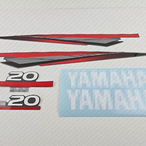 Yamaha  20 HP Two Stroke outboard engine decals sticker set reproduction