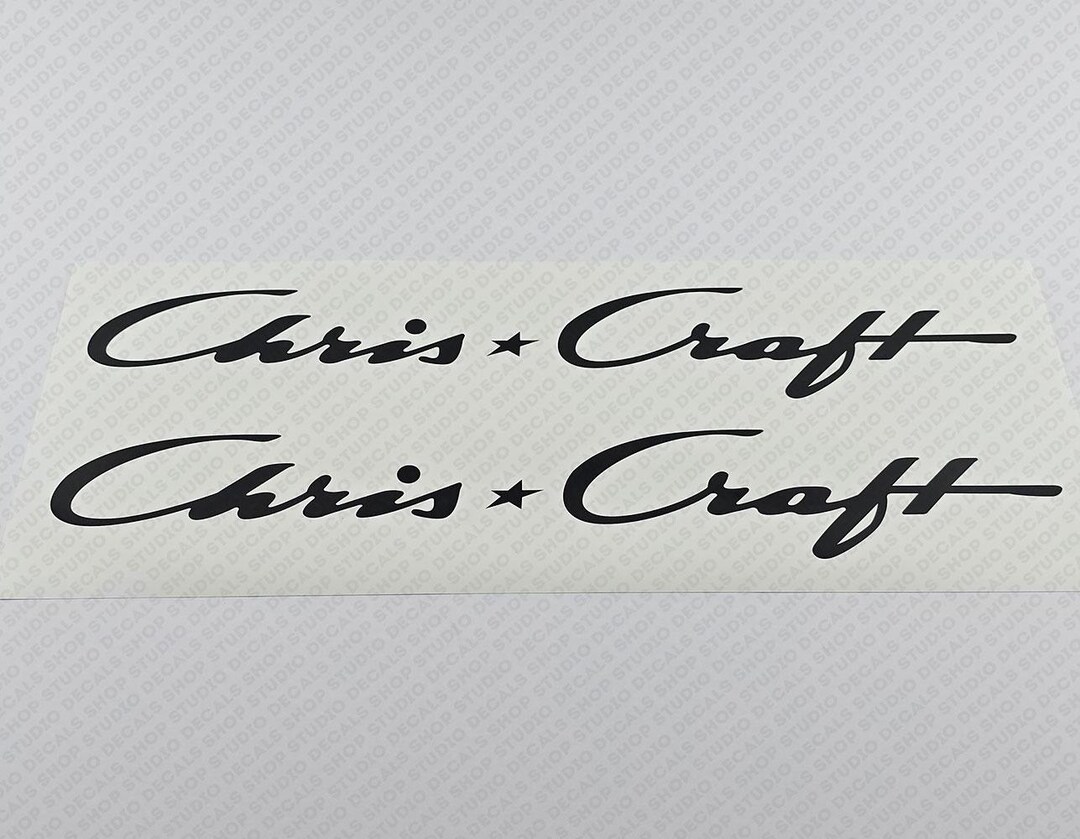 Chris Craft Boat Logo Black Decals Set of 2 - Etsy