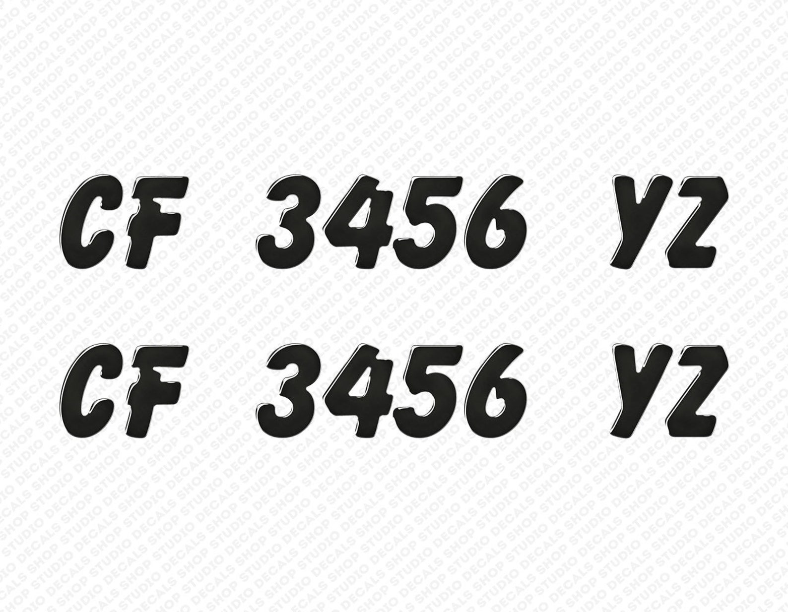 Alweld Matching Font Boat Raised Domed Registration Decals Stickers 21. ...