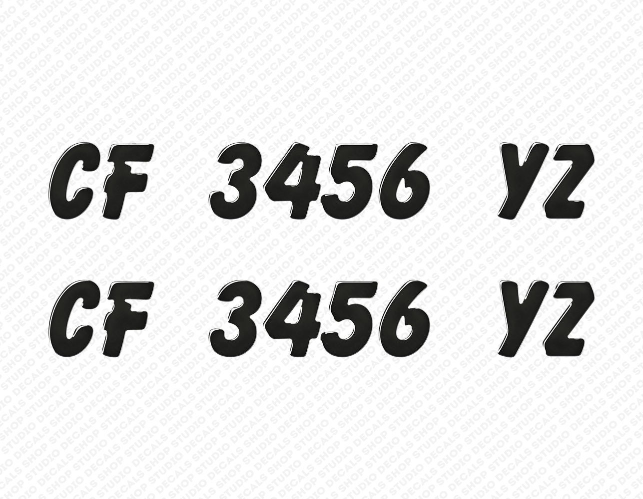 Alweld Matching Font Boat Raised Domed Registration Decals Stickers 21. ...